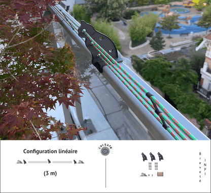 Protection pour balcons et terrasses linéaires de 3m - Catsafe